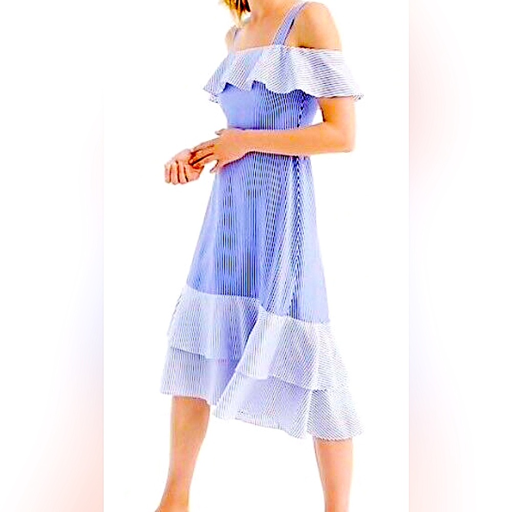 💙 J. CREW STRIPED SILK DRESS 💙